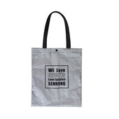 定制新款杜邦紙旅行袋大容量單肩手提袋休閑網(wǎng)料絲印定做